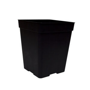 Maceta reforzada 23 x 23 x 27 cm (11L) negra