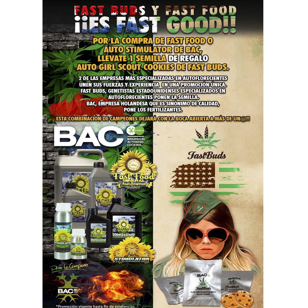 Promo BAC Fast Food Orgánico 1,5L + 1 semilla Girl Scout Cookies