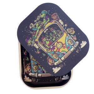 Bandeja y tapa Hippie Bus 18x14