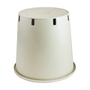 Alternative view of Maceta redonda 24 x 24 x 25 cm (10L) blanca