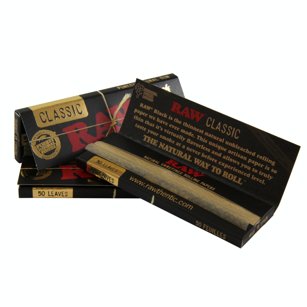 Raw Black 1 ¼ Box/24-50 Leaves - Imagen 2