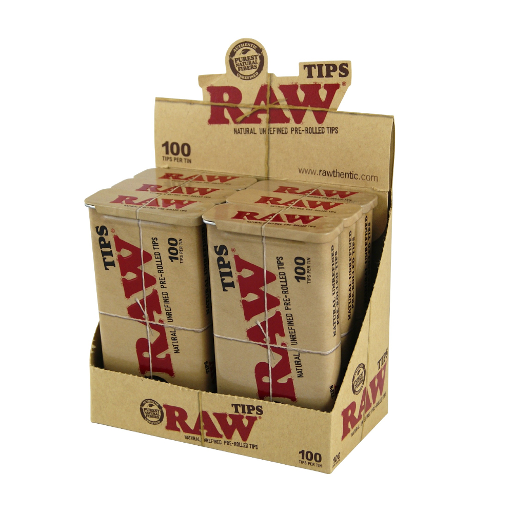Raw Caja Metal + 100 filtros Pre-Rolled