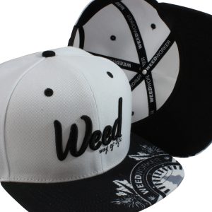 Alternative view of Gorra plana Way of life by WeedWorker Blanca