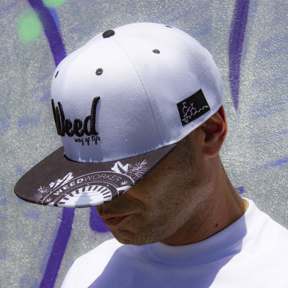 Gorra plana Way of life by WeedWorker Blanca - Imagen 5