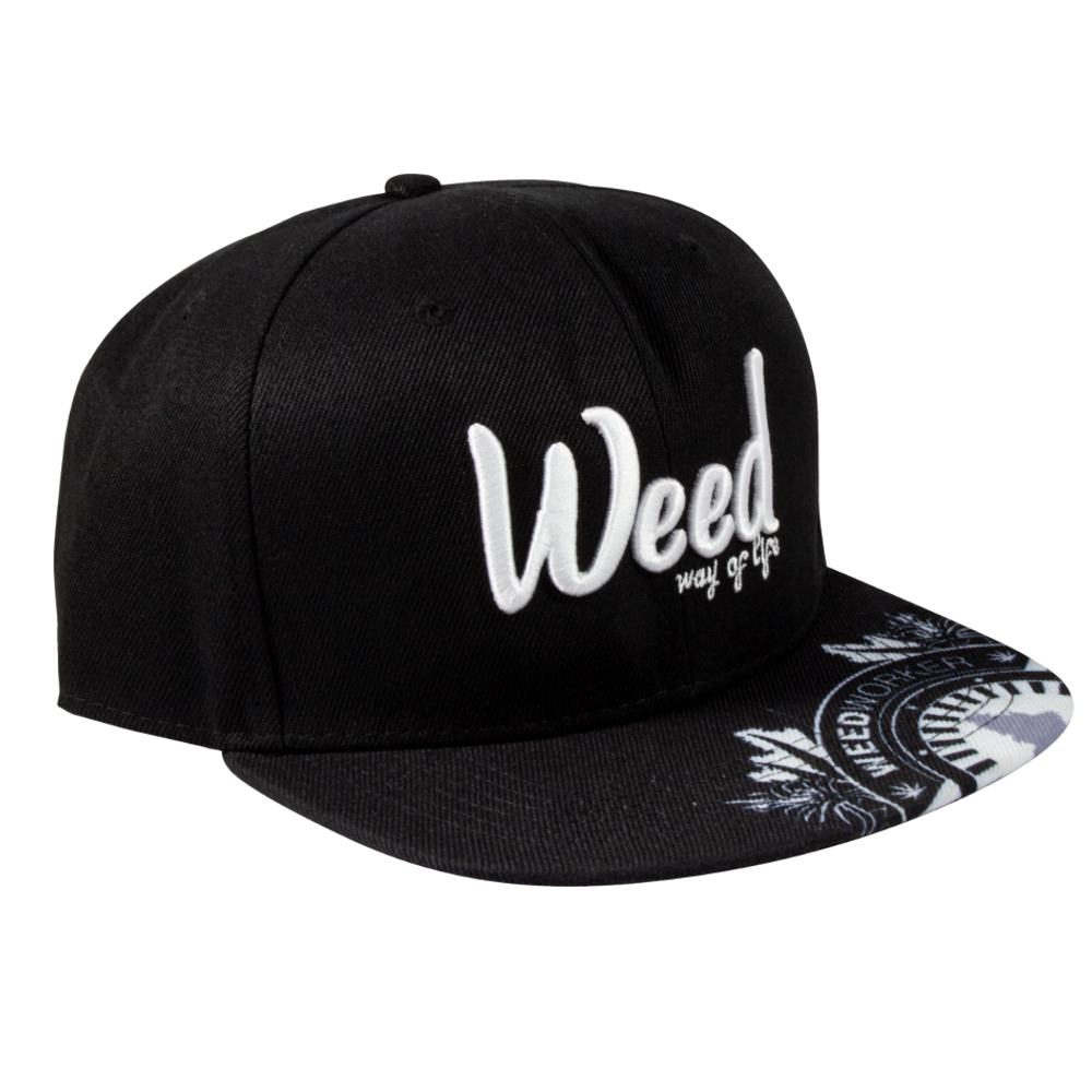 Gorra plana Way of life by WeedWorker Negra - Imagen 6