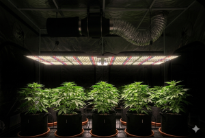 ventilación en cultivo indoor con extractor y ventiladores