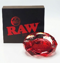 Cenicero Raw Ruby Cristal Red